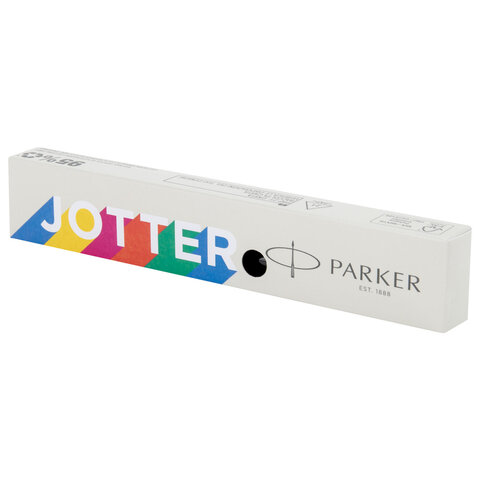 Ручка перьевая PARKER "Jotter Originals Black Chrome CT", корпус черный, детали из нержавеющей стали, синяя, 2096894 - фото 4