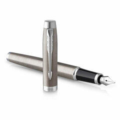 Набор PARKER &laquo;IM Stainless Steel CT&raquo;: шариковая ручка синяя и перьевая ручка синяя, 2183058