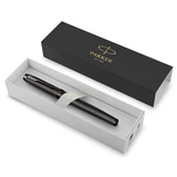 Ручка перьевая PARKER "IM Professionals Monochrome Titanium", темно-серый лак, сталь, синяя, 2172959