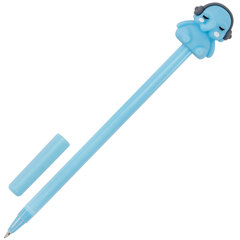 Ручка с топпером шариковая масляная FUNSTER (ФАНСТЕР) &laquo;TOPPER MIX&raquo;, СИНЯЯ, корпус ассорти, пишущий узел 0,7 мм, линия письма 0,35 мм, 144368