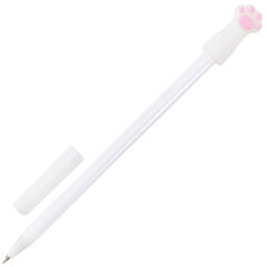 Ручка с топпером шариковая масляная FUNSTER (ФАНСТЕР) &laquo;CAT PAWS&raquo;, СИНЯЯ, корпус ассорти, пишущий узел 0,7 мм, линия письма 0,35 мм, 144369