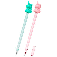 Ручка с топпером с блёстками шариковая масляная FUNSTER (ФАНСТЕР) &laquo;SHINY MIX&raquo;, СИНЯЯ, корпус ассорти, узел 0,7 мм, линия 0,35 мм, 144371