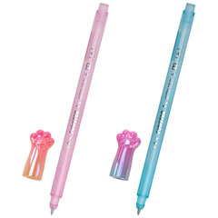 Ручка с акриловым топпером шариковая FUNSTER &laquo;KITTY PAW&raquo;, СИНЯЯ, ассорти, пишущий узел 0,7 мм, линия письма 0,35 мм, 144374