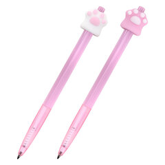 Ручка с топпером шариковая автоматическая FUNSTER &laquo;CAT PAW&raquo;, СИНЯЯ, ассорти, пишущий узел 0,7 мм, линия письма 0,35 мм, 144376