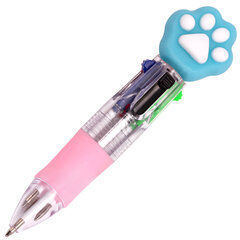 Ручка мини многоцветная с топпером шариковая автоматическая 4 ЦВЕТА FUNSTER &laquo;MIX&raquo;, ассорти, пишущий узел 0,7 мм, линия письма 0,35, 144378