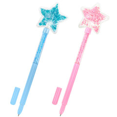 Ручка с топпером с блестками шариковая FUNSTER &laquo;MAGIC STAR&raquo;, СИНЯЯ, ассорти, пишущий узел 0,7 мм, линия письма 0,35 мм, 144379