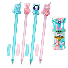 Ручка с акриловым топпером шариковая FUNSTER &laquo;ACRYL MIX&raquo;, СИНЯЯ, ассорти, пишущий узел 0,7 мм, линия письма 0,35 мм, 144380