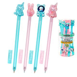 Ручка с акриловым топпером шариковая FUNSTER (ФАНСТЕР) "ACRYL MIX", СИНЯЯ, ассорти, пишущий узел 0,7 мм, линия письма 0,35 мм, 144380