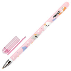 Ручка шариковая с принтом FUNSTER (ФАНСТЕР) STICK &laquo;FAT CATS&raquo;, СИНЯЯ, SOFT TOUCH покрытие, узел 0,7 мм, линия 0,35 мм, 144389