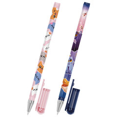 Ручка шариковая с принтом FUNSTER STICK &laquo;FAT CATS&raquo;, СИНЯЯ, SOFT TOUCH покрытие, узел 0,7 мм, линия 0,35 мм, 144389