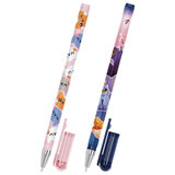 Ручка шариковая с принтом FUNSTER STICK "FAT CATS", СИНЯЯ, SOFT TOUCH покрытие, узел 0,7 мм, линия 0,35 мм, 144389