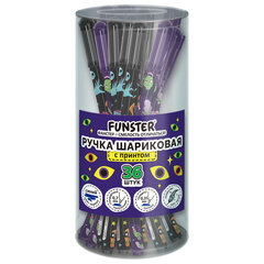 Ручка шариковая с принтом FUNSTER STICK &laquo;MONSTERS&raquo;, СИНЯЯ, SOFT TOUCH покрытие, узел 0,7 мм, линия 0,35 мм, 144390