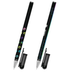 Ручка шариковая с принтом FUNSTER STICK &laquo;BLACK CAT&raquo;, СИНЯЯ, SOFT TOUCH покрытие, узел 0,7 мм, линия 0,35 мм, 144391