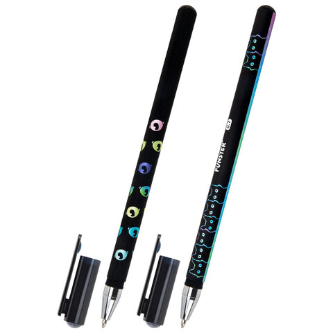 Ручка шариковая с принтом FUNSTER (ФАНСТЕР) STICK "BLACK CAT", СИНЯЯ, SOFT TOUCH покрытие, узел 0,7 мм, линия 0,35 мм, 144391