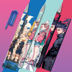 Ручка шариковая с принтом FUNSTER STICK &laquo;ANIME&raquo;, СИНЯЯ, SOFT TOUCH покрытие, узел 0,7 мм, линия 0,35 мм, 144392