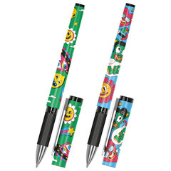 Ручка шариковая с грипом FUNSTER GRIP &laquo;Cartoon&raquo;, СИНЯЯ, пишущий узел 0,7 мм, линия письма 0,35 мм, 144395