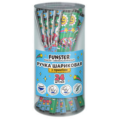 Ручка шариковая с грипом FUNSTER GRIP &laquo;Cartoon&raquo;, СИНЯЯ, пишущий узел 0,7 мм, линия письма 0,35 мм, 144395