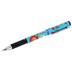 Ручка шариковая с грипом FUNSTER (ФАНСТЕР) GRIP &laquo;Cartoon&raquo;, СИНЯЯ, пишущий узел 0,7 мм, линия письма 0,35 мм, 144395