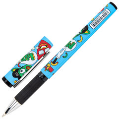 Ручка шариковая с грипом FUNSTER (ФАНСТЕР) GRIP &laquo;Cartoon&raquo;, СИНЯЯ, пишущий узел 0,7 мм, линия письма 0,35 мм, 144395