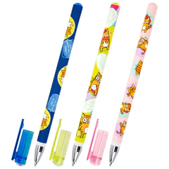 Ручка шариковая с принтом FUNSTER (ФАНСТЕР) STICK &laquo;КОТ-ЭНТУЗИАСТ&raquo;, СИНЯЯ, SOFT TOUCH покрытие, узел 0,7 мм, линия 0,35 мм, 144398