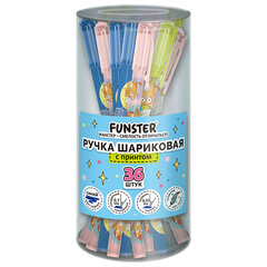 Ручка шариковая с принтом FUNSTER STICK &laquo;КОТ-ЭНТУЗИАСТ&raquo;, СИНЯЯ, SOFT TOUCH покрытие, узел 0,7 мм, линия 0,35 мм, 144398