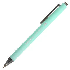 Ручка шариковая автоматическая BRAUBERG &laquo;VIVID PASTEL&raquo;, корпус soft-touch, СИНЯЯ, пишущий узел 0,7 мм, линия письма 0,35 мм, 144404