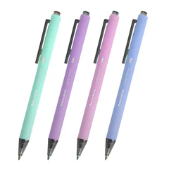 Ручка шариковая автоматическая BRAUBERG &laquo;VIVID PASTEL&raquo;, корпус soft-touch, СИНЯЯ, пишущий узел 0,7 мм, линия письма 0,35 мм, 144404