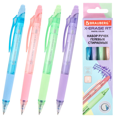 ����� ������� ��������� �������������� BRAUBERG "X-ERASE RT PASTEL COLOR", �����, ����� 4 ��., ������� ���� 0,7 ��, ����� 0,5 ��, 144426 �����