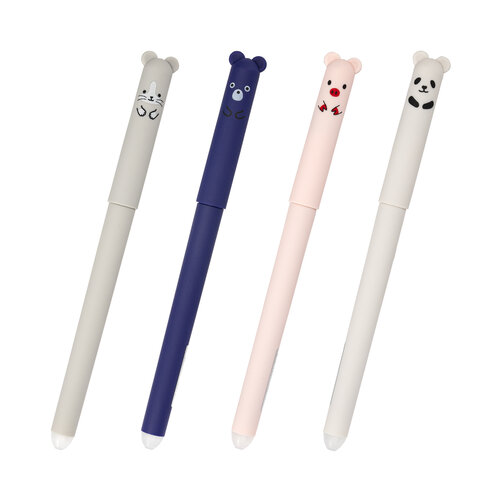 Ручка стираемая гелевая FUNSTER (ФАНСТЕР) "CUTE ANIMALS", СИНЯЯ, корпус soft-touch ассорти, узел 0,5 мм, линия письма 0,35 мм, 144434 - фото 2