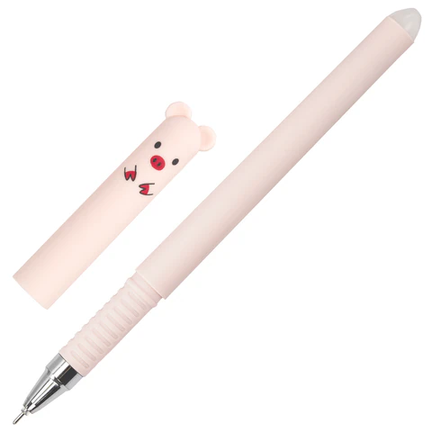 Ручка стираемая гелевая FUNSTER (ФАНСТЕР) "CUTE ANIMALS", СИНЯЯ, корпус soft-touch ассорти, узел 0,5 мм, линия письма 0,35 мм, 144434 - фото 5