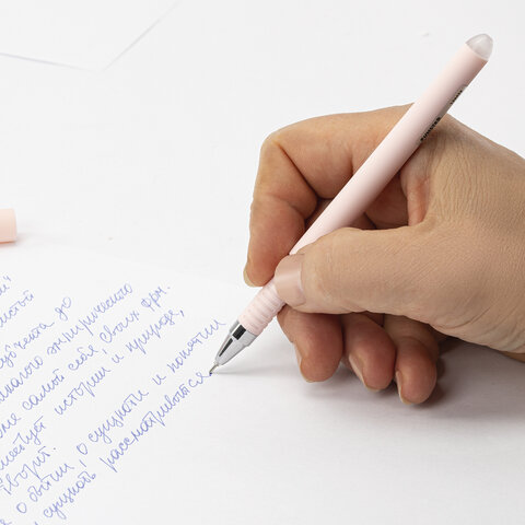 Ручка стираемая гелевая FUNSTER (ФАНСТЕР) "CUTE ANIMALS", СИНЯЯ, корпус soft-touch ассорти, узел 0,5 мм, линия письма 0,35 мм, 144434 - фото 11