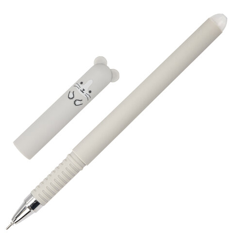 Ручка стираемая гелевая FUNSTER (ФАНСТЕР) "CUTE ANIMALS", СИНЯЯ, корпус soft-touch ассорти, узел 0,5 мм, линия письма 0,35 мм, 144434 - фото 4