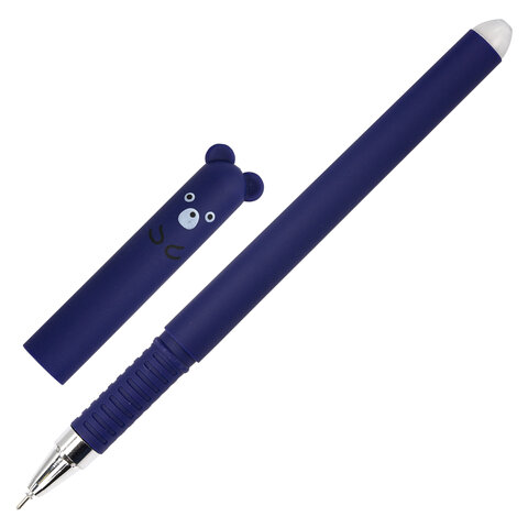 Ручка стираемая гелевая FUNSTER (ФАНСТЕР) "CUTE ANIMALS", СИНЯЯ, корпус soft-touch ассорти, узел 0,5 мм, линия письма 0,35 мм, 144434 - фото 6