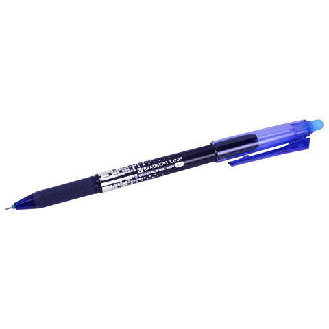 Ручка стираемая гелевая с грипом BRAUBERG "LINE DARK COLOR", СИНЯЯ, игольчатый наконечник 0,7 мм, линия письма 0,5 мм, 144438 - фото 7
