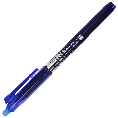 Ручка стираемая гелевая с грипом BRAUBERG "LINE DARK COLOR", СИНЯЯ, игольчатый наконечник 0,7 мм, линия письма 0,5 мм, 144438 - фото 3