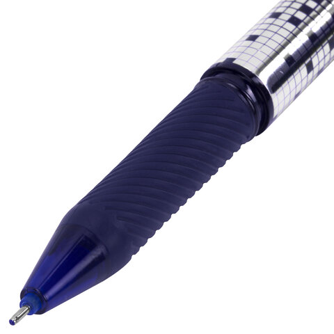 Ручка стираемая гелевая с грипом BRAUBERG "LINE DARK COLOR", СИНЯЯ, игольчатый наконечник 0,7 мм, линия письма 0,5 мм, 144438 - фото 4