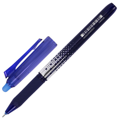 Ручка стираемая гелевая с грипом BRAUBERG "LINE DARK COLOR", СИНЯЯ, игольчатый наконечник 0,7 мм, линия письма 0,5 мм, 144438 - фото 2