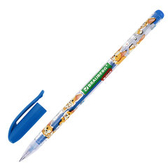 Ручки гелевые КЛАССИЧЕСКИЕ BRAUBERG KIDS &laquo;CUTE ANIMALS&raquo;, НАБОР 6 ЦВЕТОВ, корпус с печатью, узел 1 мм, линия письма 0,7 мм, 144441