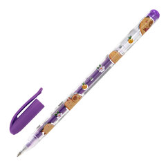 Ручки гелевые НЕОНОВЫЕ BRAUBERG KIDS &laquo;CUTE ANIMALS&raquo;, НАБОР 6 ЦВЕТОВ, корпус с печатью, узел 1 мм, линия письма 0,7 мм, 144442