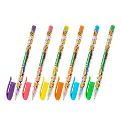 Ручки гелевые НЕОНОВЫЕ BRAUBERG KIDS &laquo;CUTE ANIMALS&raquo;, НАБОР 6 ЦВЕТОВ, корпус с печатью, узел 1 мм, линия письма 0,7 мм, 144442