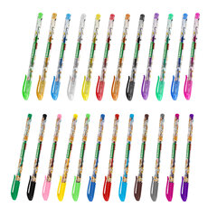 Ручки гелевые BRAUBERG KIDS &laquo;CUTE ANIMALS&raquo;, НАБОР 24 ЦВЕТА, корпус с печатью, узел 1 мм, линия письма 0,7 мм, 144447