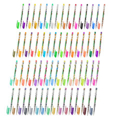 Ручки гелевые BRAUBERG KIDS &laquo;CUTE ANIMALS&raquo;, НАБОР 60 ЦВЕТОВ, корпус с печатью, узел 1 мм, линия письма 0,7 мм, 144450