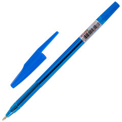 Ручка шариковая STAFF &laquo;Basic BP-66 BLUE&raquo;, СИНЯЯ, корпус синий, узел 1 мм, линия письма 0,5 мм, 144454