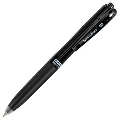 Ручка шариковая автоматическая С УДЛИНЕННЫМ ГРИПОМ BRAUBERG "BLACK &amp; WHITE", СИНЯЯ, пишущий узел 0,5 мм, линия письма 0,35 мм, 144462
