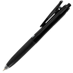 Ручка шариковая автоматическая С УДЛИНЕННЫМ ГРИПОМ BRAUBERG "BLACK &amp; WHITE", СИНЯЯ, пишущий узел 0,5 мм, линия письма 0,35 мм, 144462