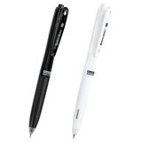 Ручка шариковая автоматическая С УДЛИНЕННЫМ ГРИПОМ BRAUBERG "BLACK & WHITE", СИНЯЯ, пишущий узел 0,5 мм, линия письма 0,35 мм, 144462