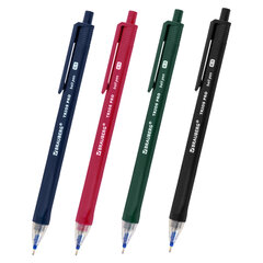 Ручка шариковая автоматическая BRAUBERG &laquo;TRIOS PRO COLOR&raquo;, СИНЯЯ, трехгранный корпус, пишущий узел 0,5 мм, линия письма 0,35 мм, 144464