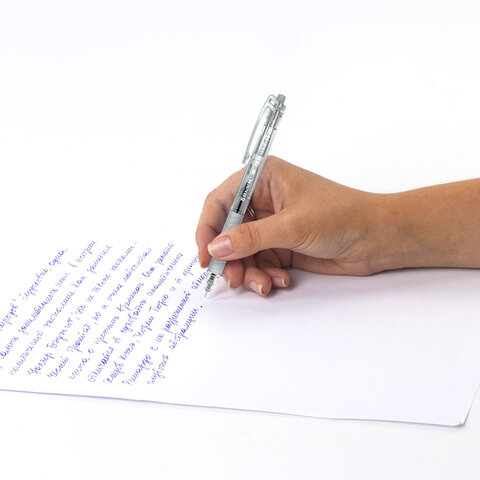 Ручка шариковая автоматическая с грипом BRAUBERG "CLASSIC DARK COLOR", СИНЯЯ, ассорти, пишущий узел 0,5 мм, линия письма 0,35 мм, 144469 - фото 11