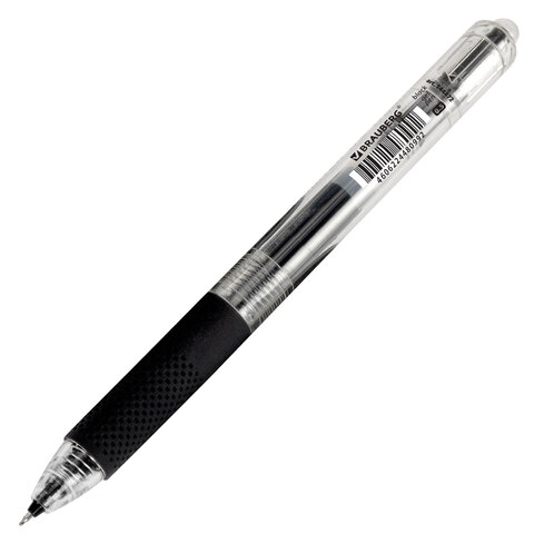 Ручка гелевая автоматическая BRAUBERG "X-WRITER 1700" УВЕЛИЧЕННАЯ ДЛИНА ПИСЬМА 1700 м, ЧЁРНАЯ, игольчатый узел 0,5 мм, линия 0,35 мм, 144472 - фото 3