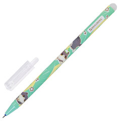 Ручка стираемая гелевая, кросс-серия &laquo;МИЛЫЕ КОТЫ&raquo;, BRAUBERG, СИНЯЯ, корпус ассорти, игольчатый наконечник 0,5 мм, линия 0,35 мм, 144481